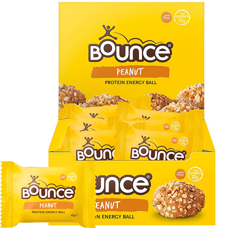 Hel Låda Proteinbollar "Peanut Energy" 12 x 45g - 50% rabatt