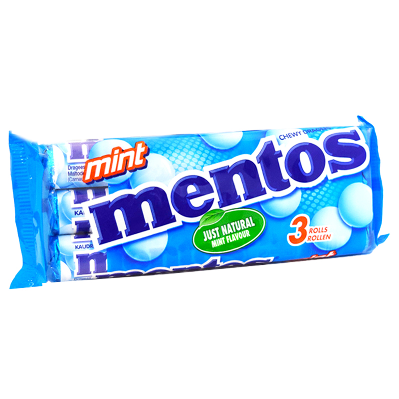 Mentos "Mint" 3 x 38g - 29% rabatt