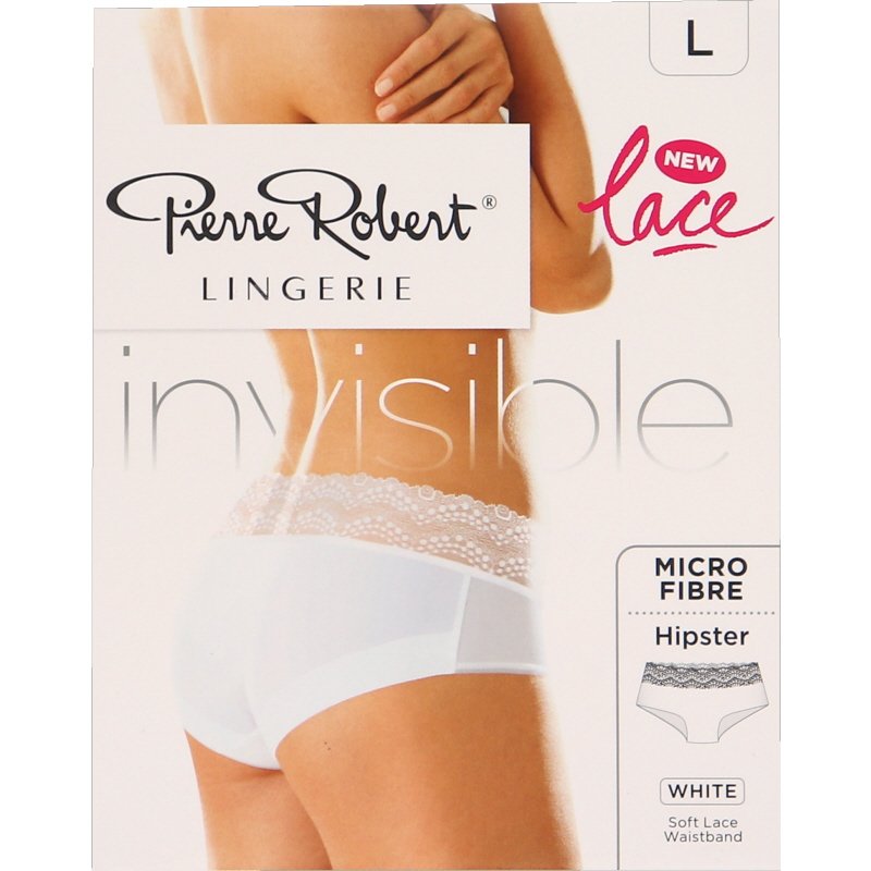 Invisible Hipster Vit Spets Stl L - 59% rabatt