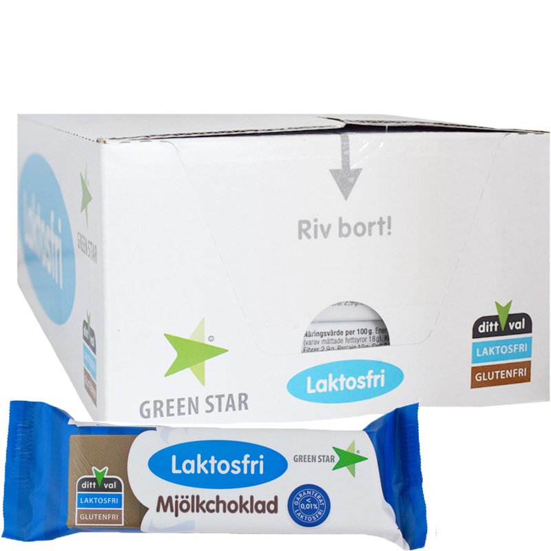 Hel Låda Mjölkchoklad Laktosfri 25 x 40g - 90% rabatt