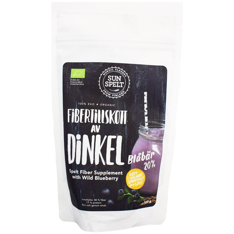 Fibertillskott Dinkel & Blåbär 160g - 71% rabatt