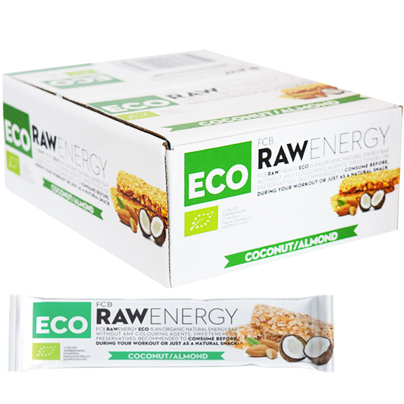 Hel Låda Rawbars "Coconut & Almond" 24 x 30g - 59% rabatt
