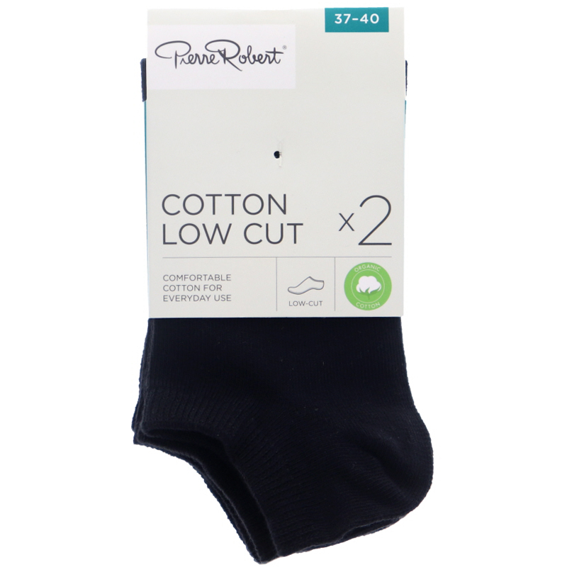 Strumpor Low Cut Svart Stl 37-40 2-pack - 41% rabatt