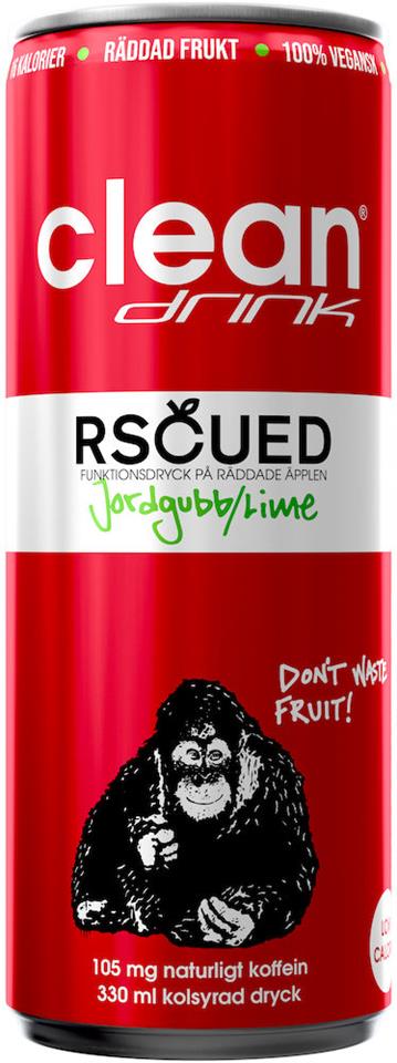 Rscued by Clean - Jordgubb/Lime 330ml