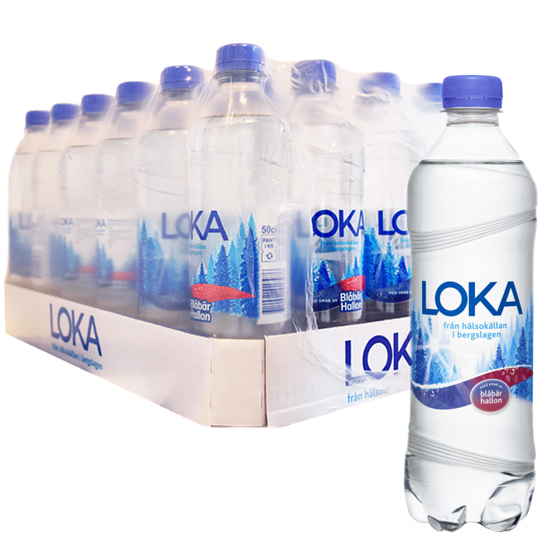 Hel Platta Kolsyrat Vatten Blåbär & Hallon 24 x 50cl - 72% rabatt