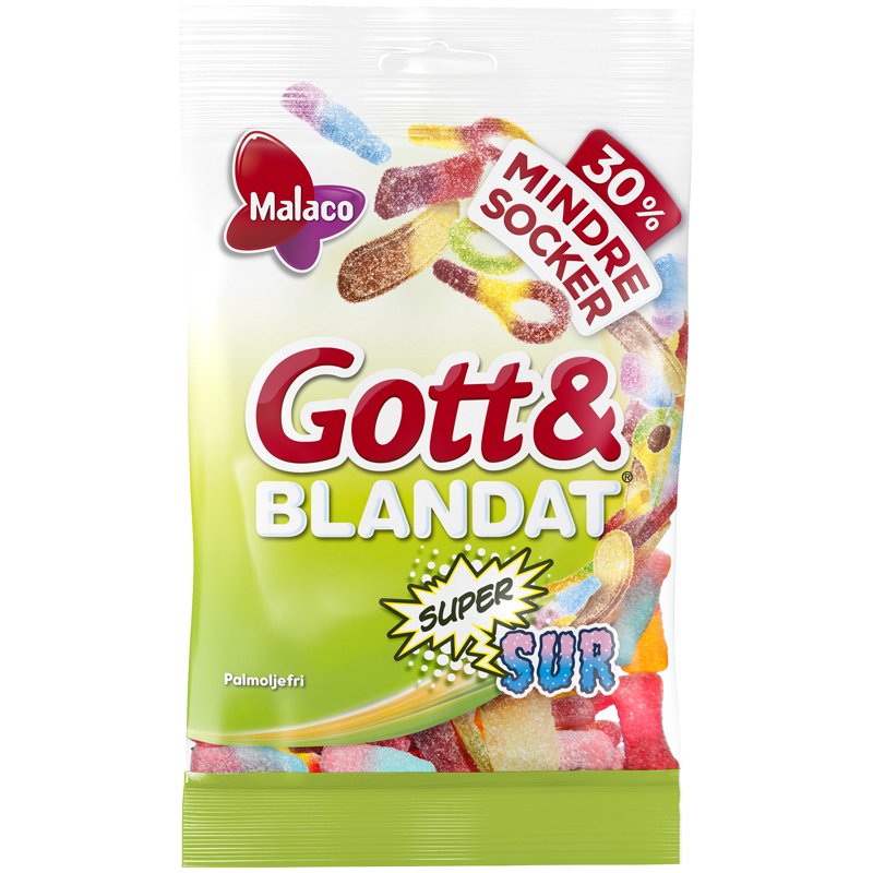 Gott & Blandat Supersur Mindre Socker - 33% rabatt