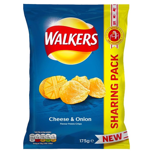 Walkers Cheese & Onion Chips 175g