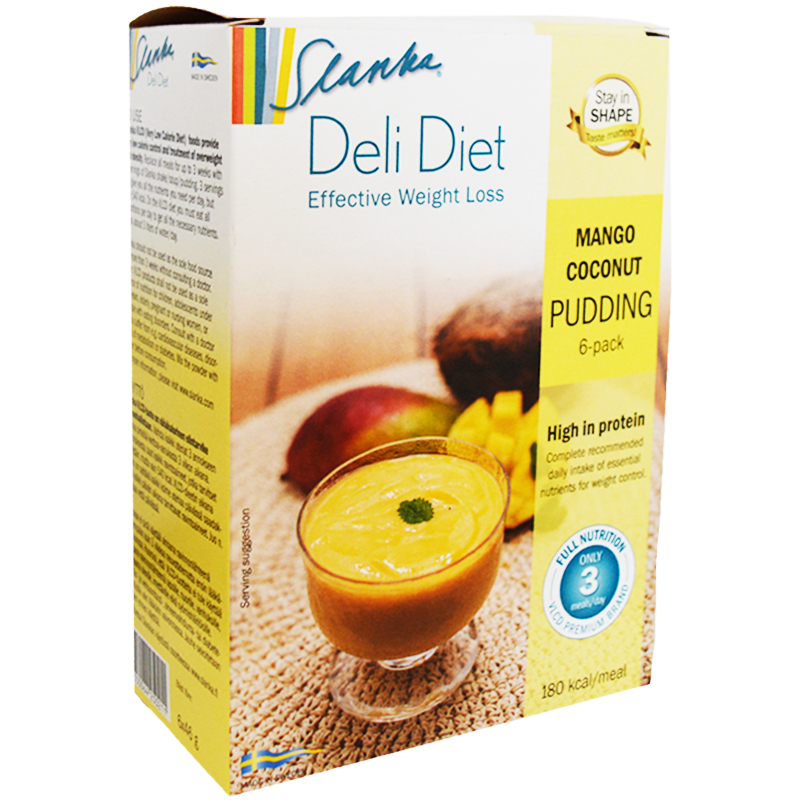 Måltidsersättning "Mango & Coconut Puddning" 6 x 46g - 62% rabatt