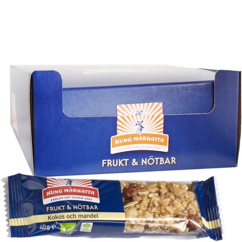 Eko Hel Låda Frukt- & Nötbar Kokos & Mandel 24-pack - 45% rabatt