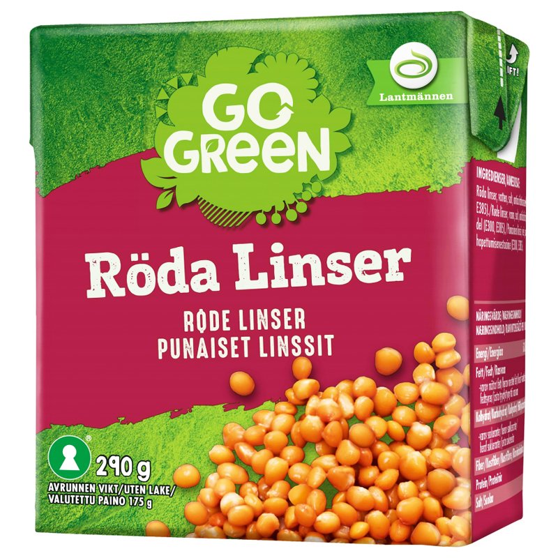 Röda Linser 290g - 14% rabatt