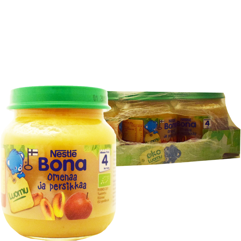 Eko Hel Låda Barnmat Äpple & Persika 12 x 125g - 43% rabatt
