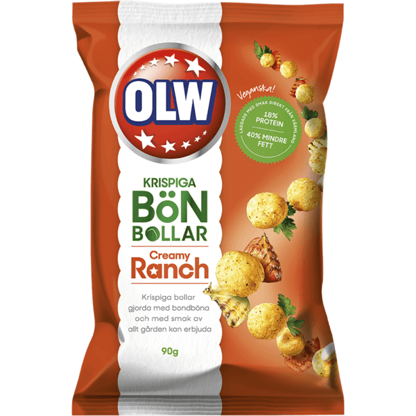OLW Krispiga Bönbollar Creamy Ranch 90g