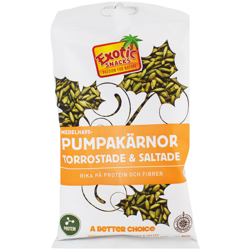 Pumpakärnor Torrostade & Saltade 80g - 44% rabatt