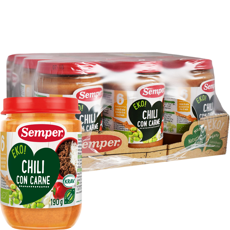 Eko Hel Låda Barnmat Chili Con Carne 12 x 190g - 29% rabatt