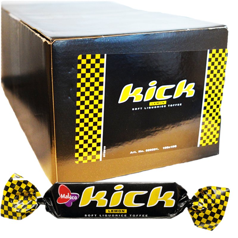 Hel Låda Godis "Kick Lemon" 100 x 19g - 89% rabatt