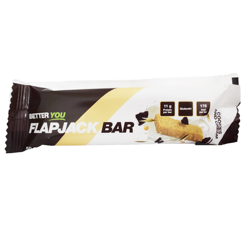Proteinbar Flapjack "Cookies & Cream" 50g - 50% rabatt