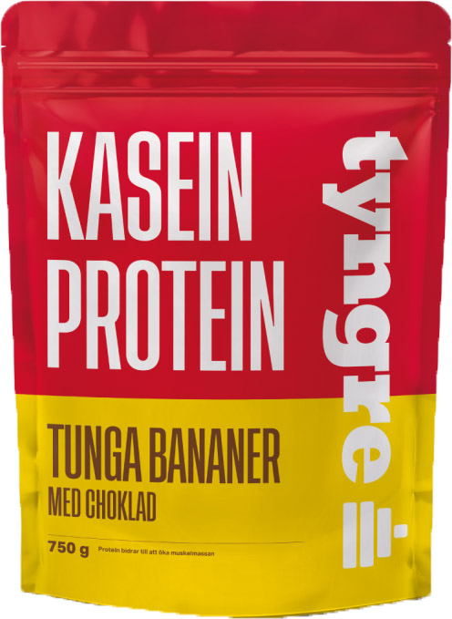 Tyngre Kasein Protein Tunga Bananer 750g