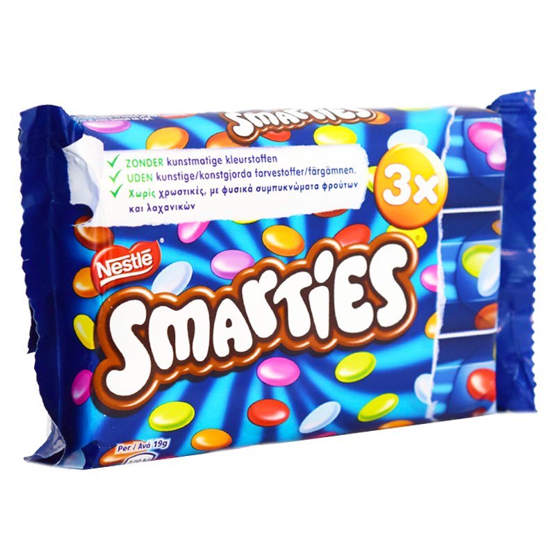 Godis "Smarties" 3 x 38g - 33% rabatt