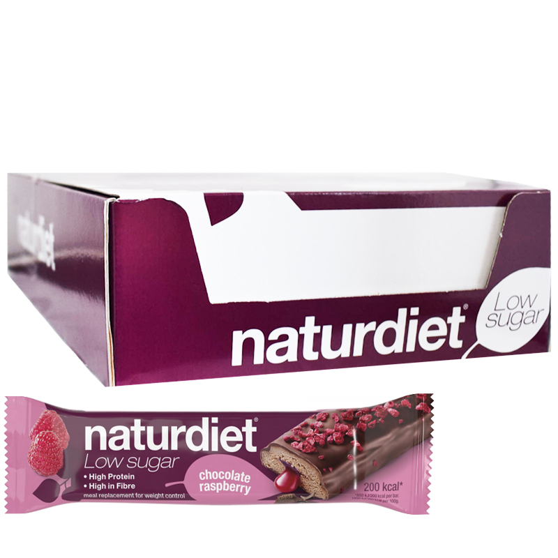 Måltidsersättning Bars Chocolate & Raspberry 18-pack - 45% rabatt