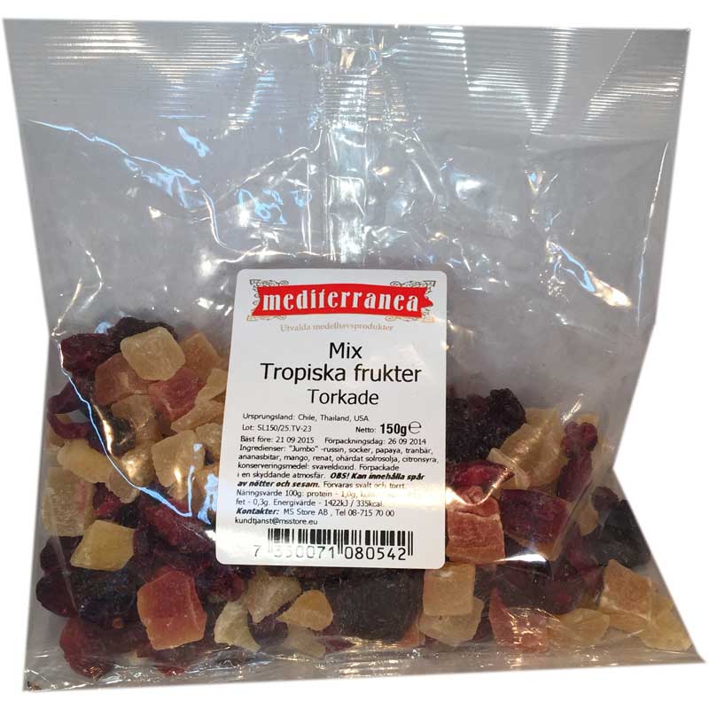Torkade tropiska frukter - 83% rabatt
