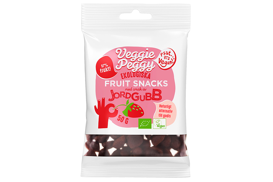 Veggie Peggy Fruit Snacks - Jordgubb 50g
