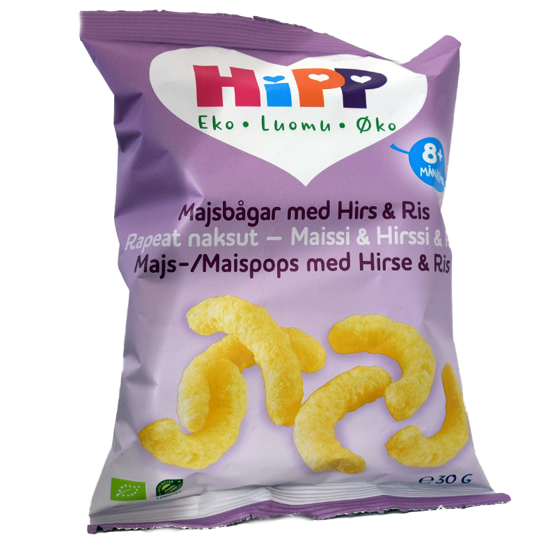 HiPP Majsbågar Med Hirs & RIS - 50% rabatt