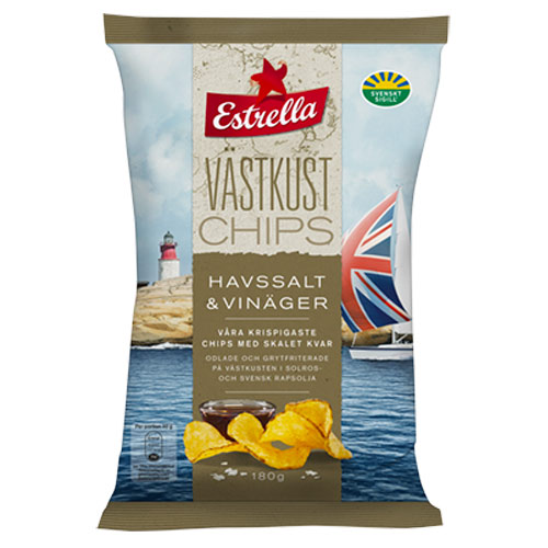 Västkustchips Havssalt Vinäger 180g