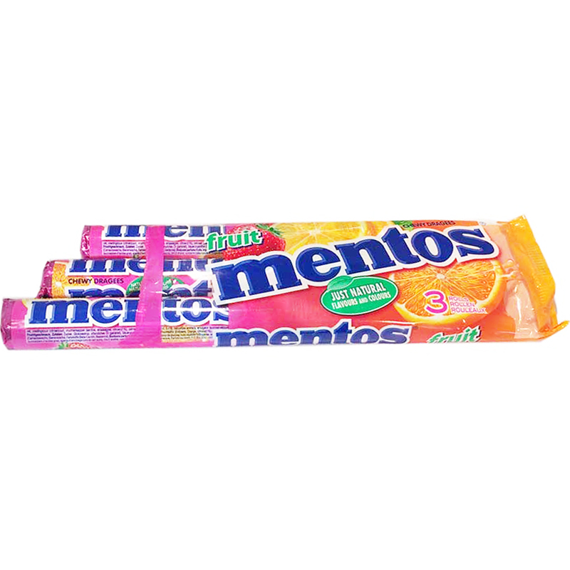 Mentos "Fruit" 3 x 38g - 29% rabatt