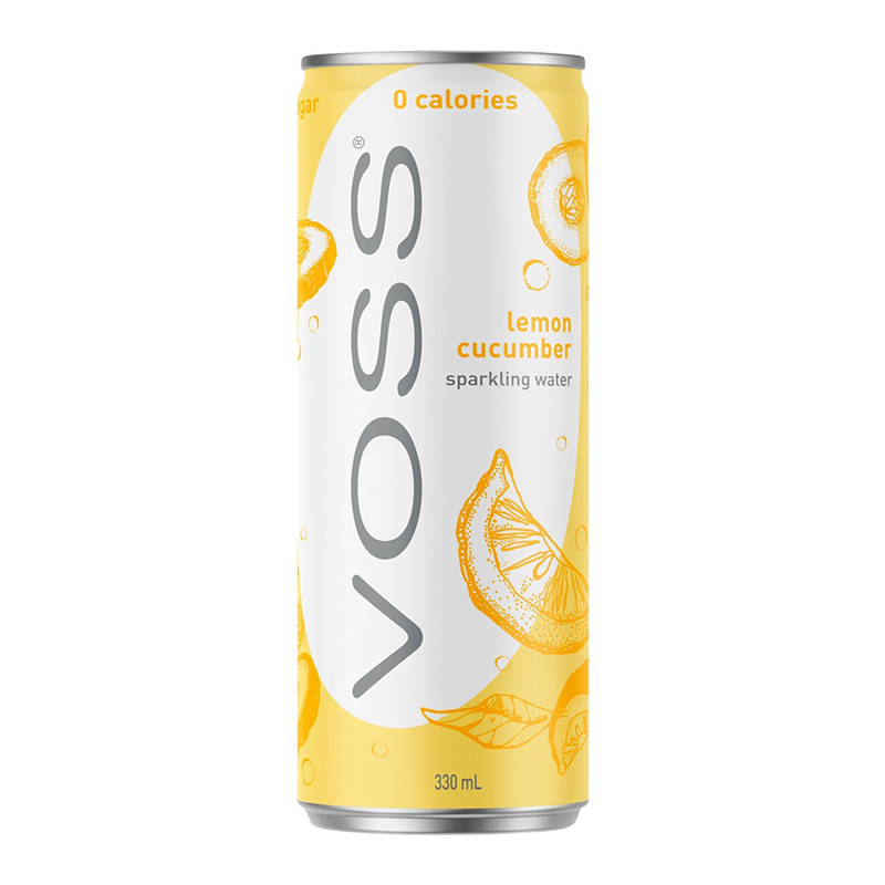 Voss Lemon Cucumber Sparkling Water Burk 330ml