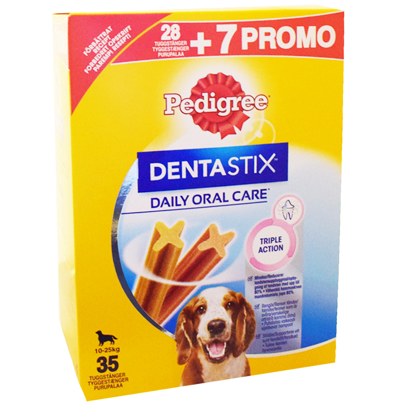 Hundgodis "Dentastix Triple Action" 900g - 34% rabatt