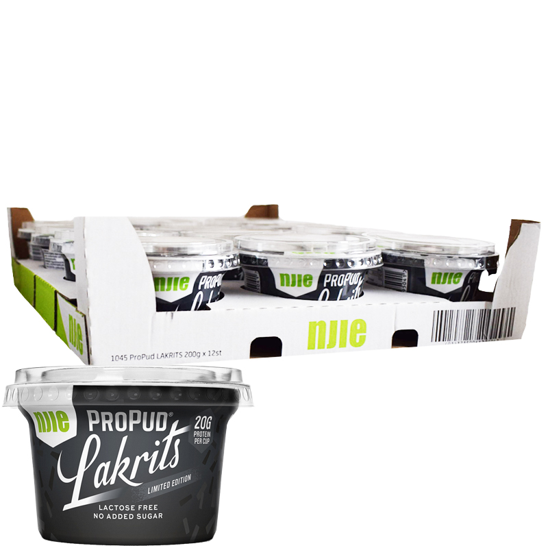 Hel Låda Proteinpudding Lakrits 12 x 200g - 73% rabatt