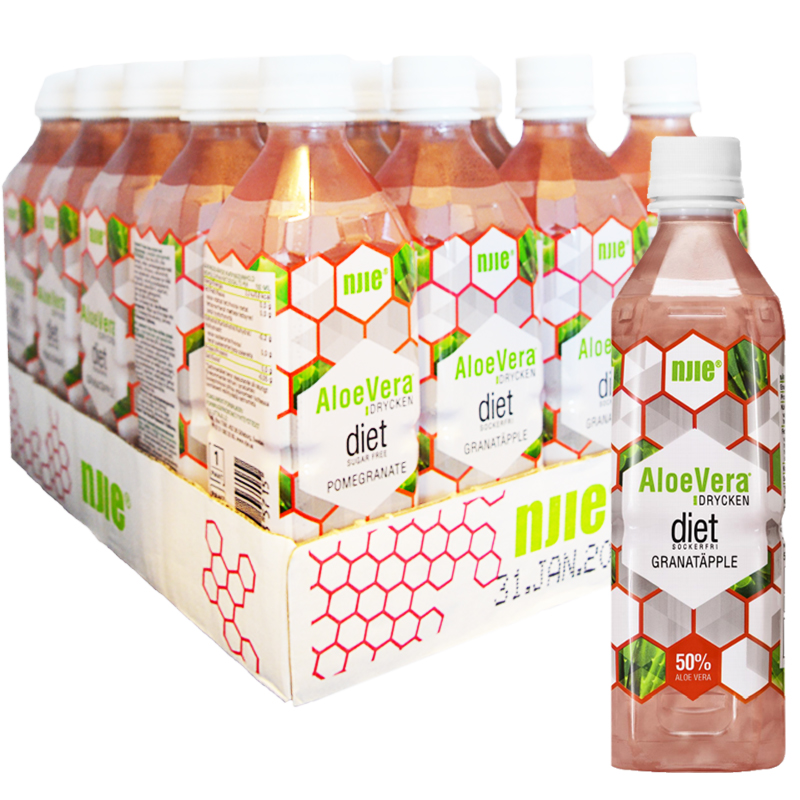 Hel Platta Aloe Vera-dryck Granatäpple 20 x 50cl - 47% rabatt