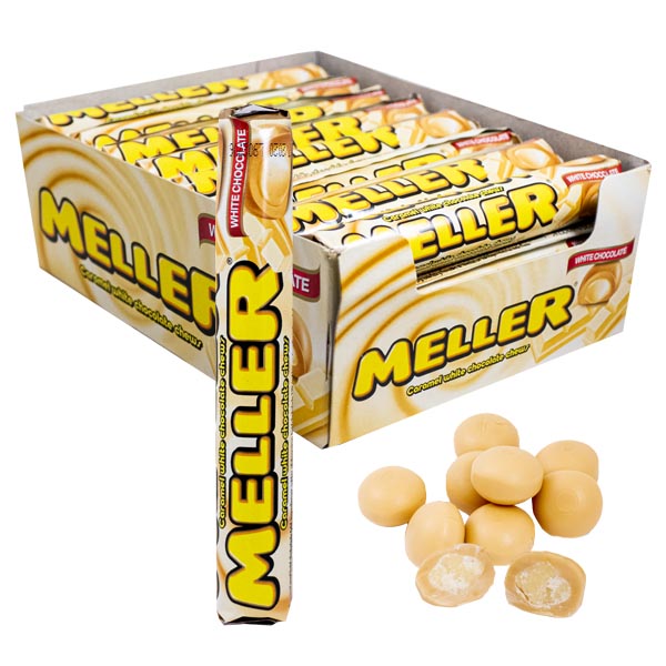 Meller White Chocolate Rolls - 24 st