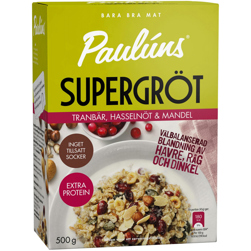 Gröt Tranbär, Hasselnöt & Mandel 500g - 55% rabatt