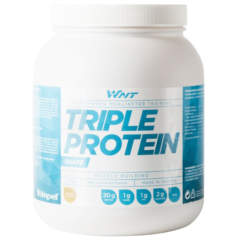 Proteinpulver "Triple Protein" Vanilj 1kg - 33% rabatt