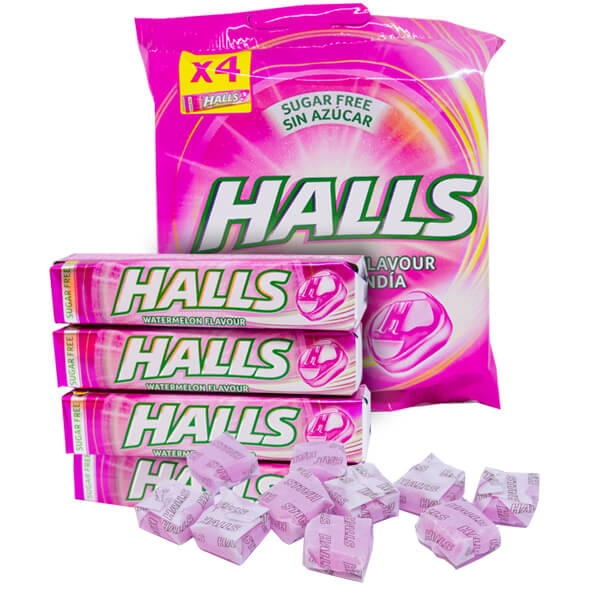 Halls Watermelon Sockerfri 4-pack