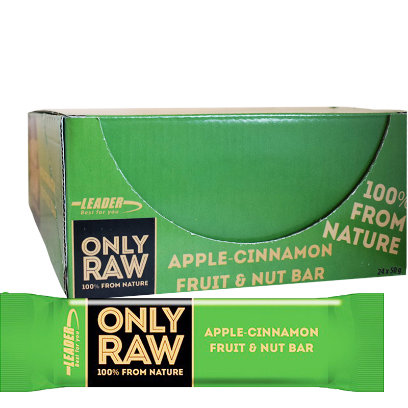 Hel Låda Frukt- & Nötbar "Apple & Cinnamon" 24 x 50g - 56% rabatt