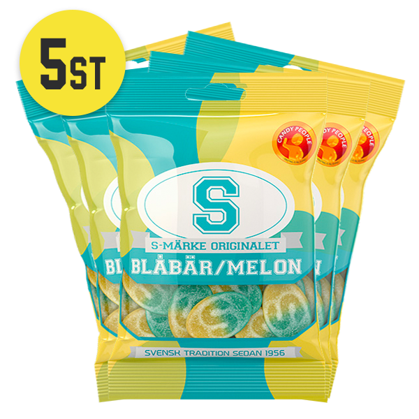 5st - S-Märke Blåbär/Melon 80G