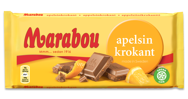 Marabou Apelsinkrokant 200g