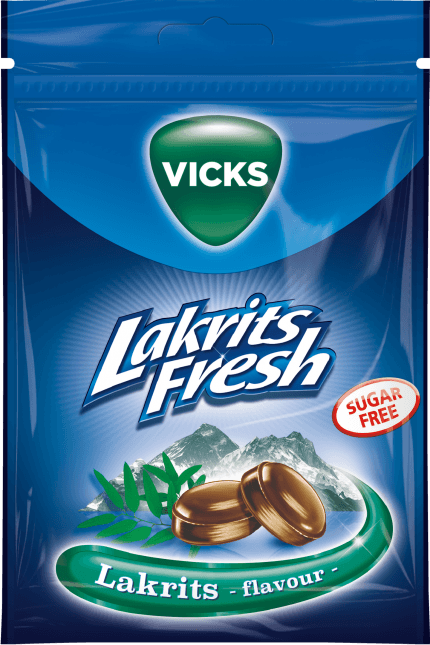 Vicks Lakrits Fresh Halstablett 72g