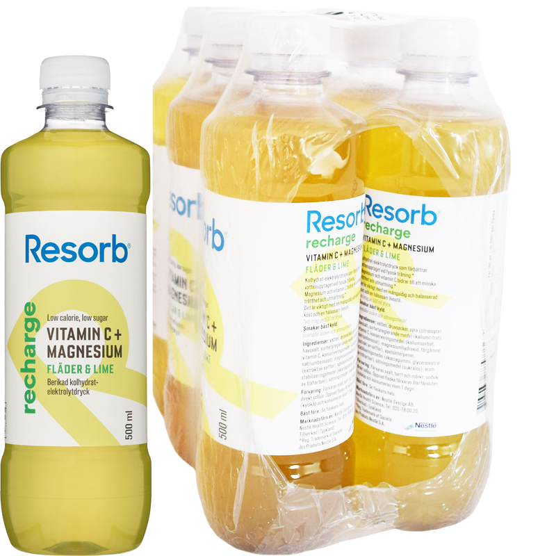 Recharge vätskeersättning Fläder & lime 6-pack - 74% rabatt