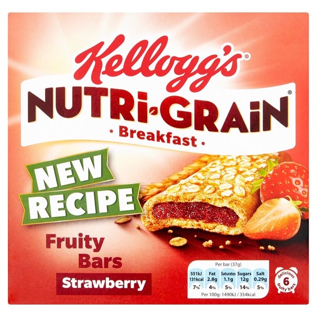 Kelloggs Nutri-Grain Strawberry Cereal Bars 222g