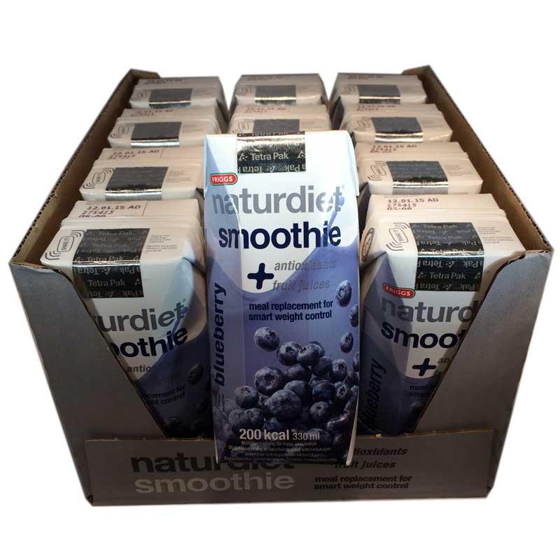 Hel låda Naturdiet smoothie blåbär - 67% rabatt