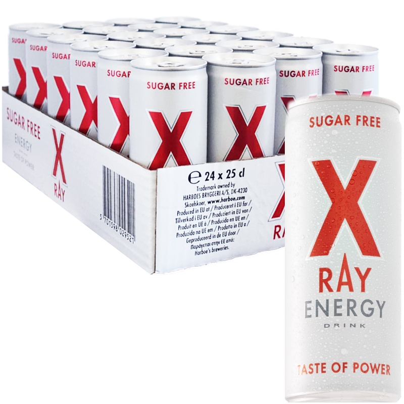 Hel Platta Energidryck "X-Ray Sugar Free" 24 x 25cl - 25% rabatt