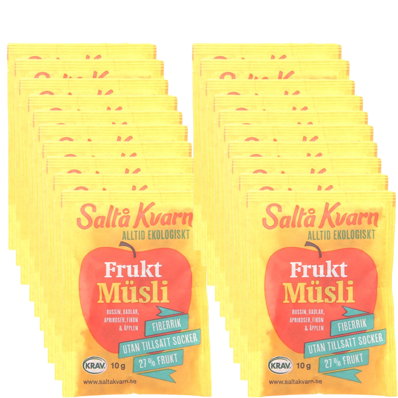 Eko Fruktmüsli Portionsförpackning 20-pack - 67% rabatt