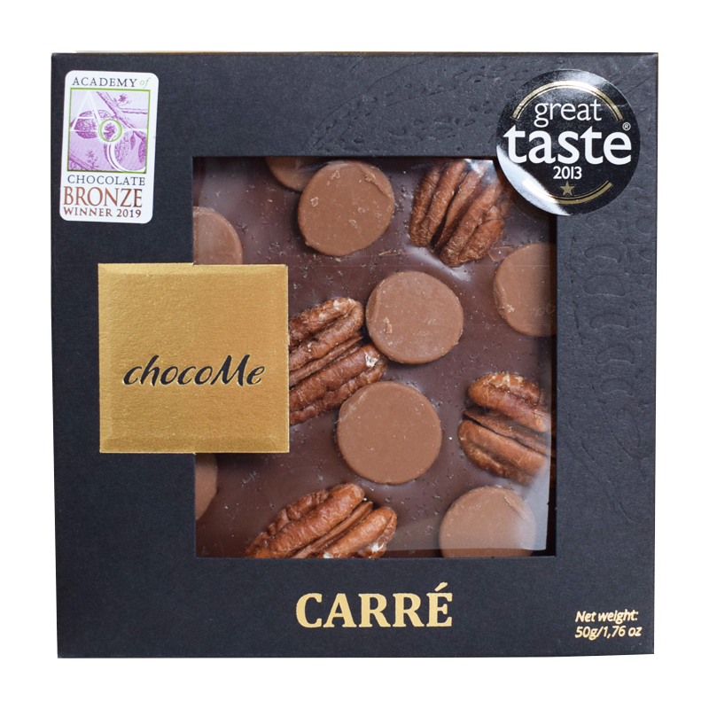 Ljus choklad Pekannötter, chokladknappar & karamell - 33% rabatt