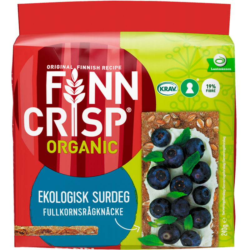 Eko Knäckebröd Fullkornsråg & Surdeg 240g - 56% rabatt