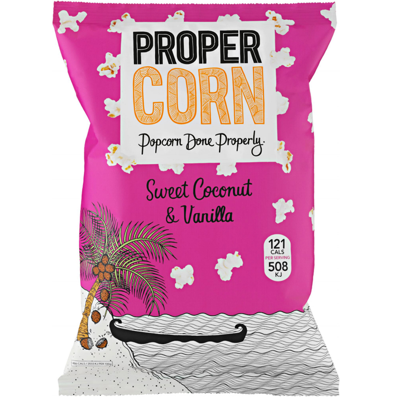 Kokosnöt & Vaniljpopcorn 90g - 92% rabatt