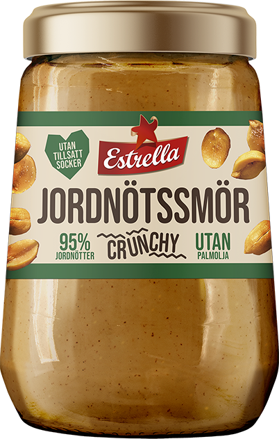 Estrella Jordnötssmör Crunchy 340g