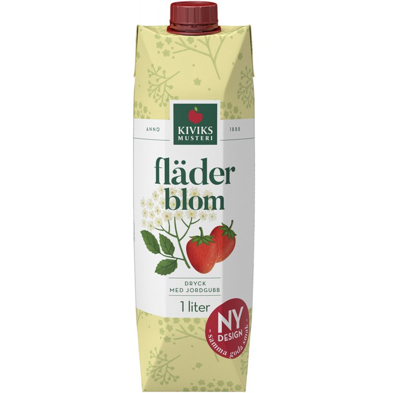 Fläder- & Jordgubbsdryck 1l - 19% rabatt